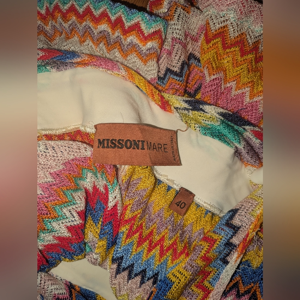 Missoni Mare Chevron Pattern Knit Halter Neck Low… - image 6
